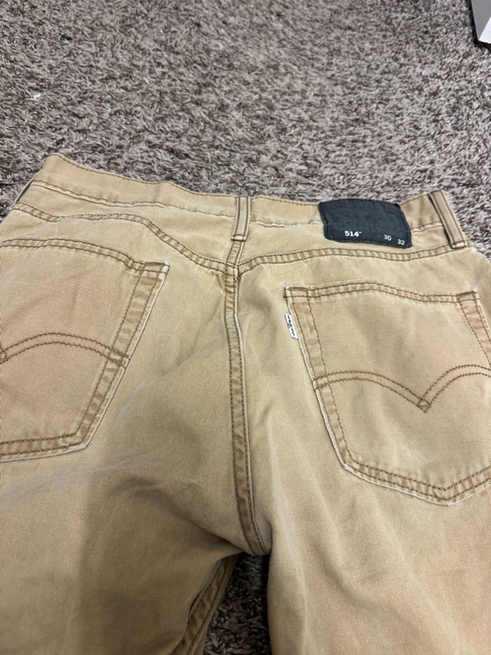 Levi's Tan 514 Straight Jeans - Classic Back Pocket Design